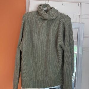 H&M Sage Green Turtleneck Sweater